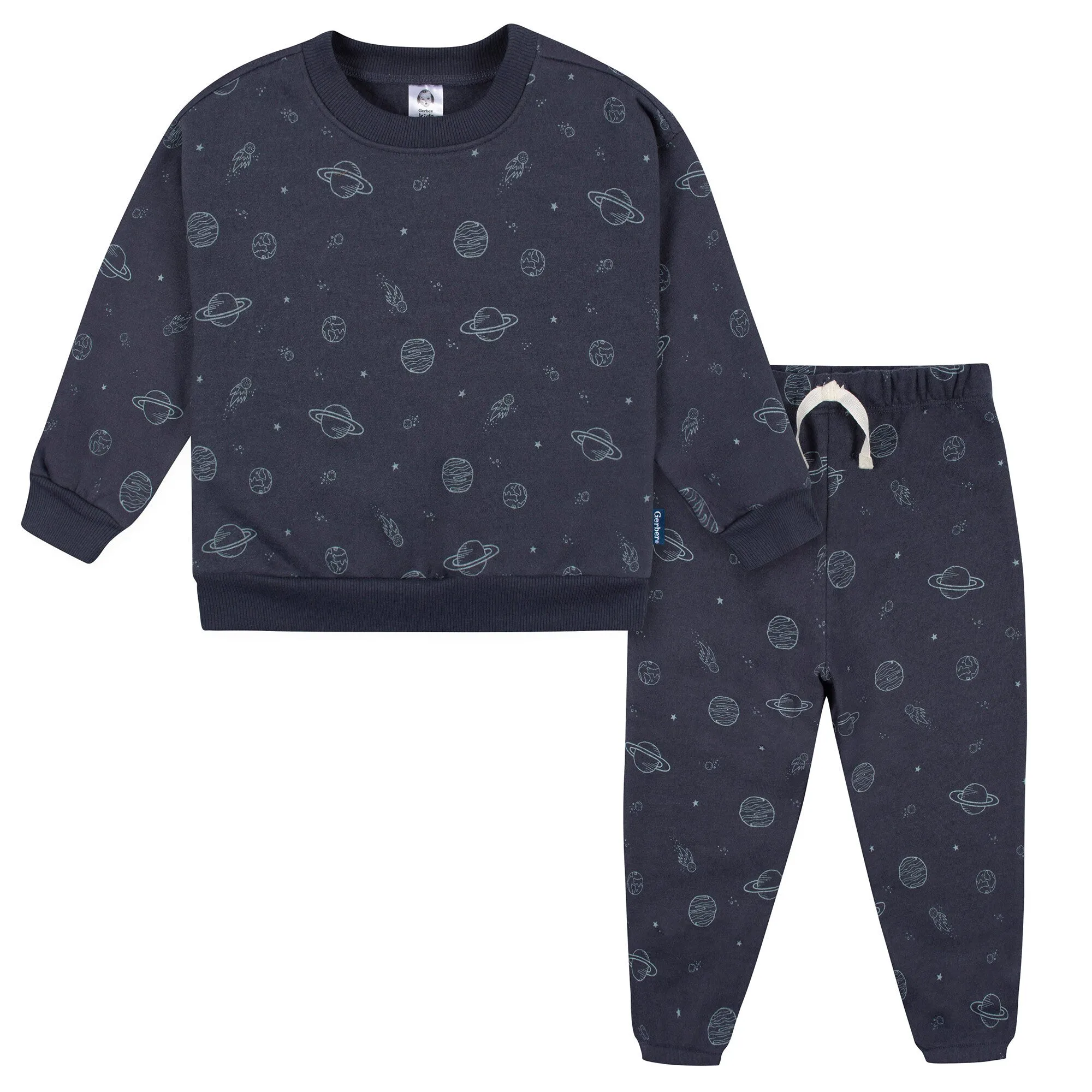 2 piece Top   Pant Set - Navy Space