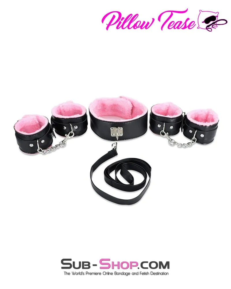 7122DL      8 Pc Pink Plush Bondage Fantasy Kit