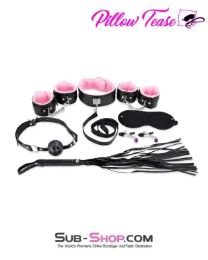 7122DL      8 Pc Pink Plush Bondage Fantasy Kit