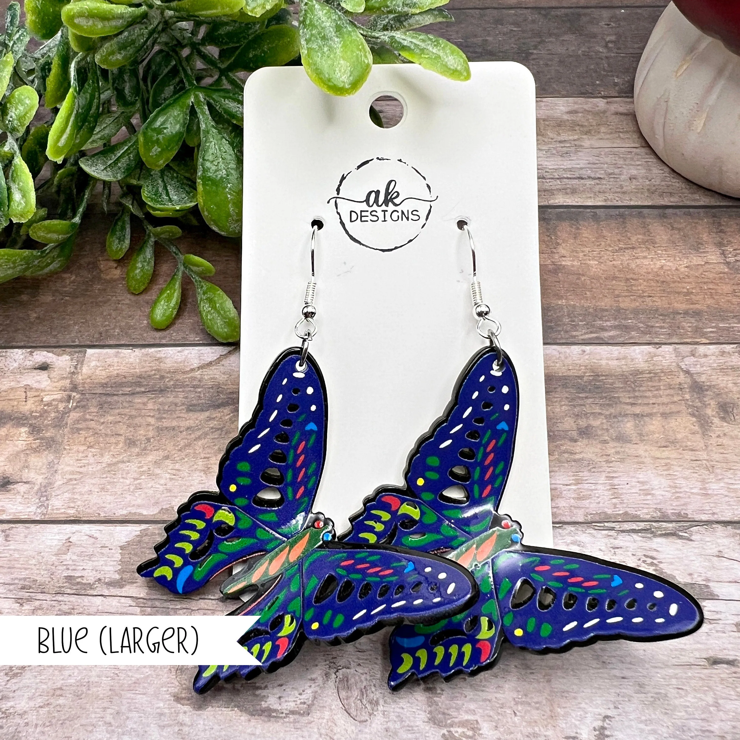 Acrylic Butterfly  Earrings