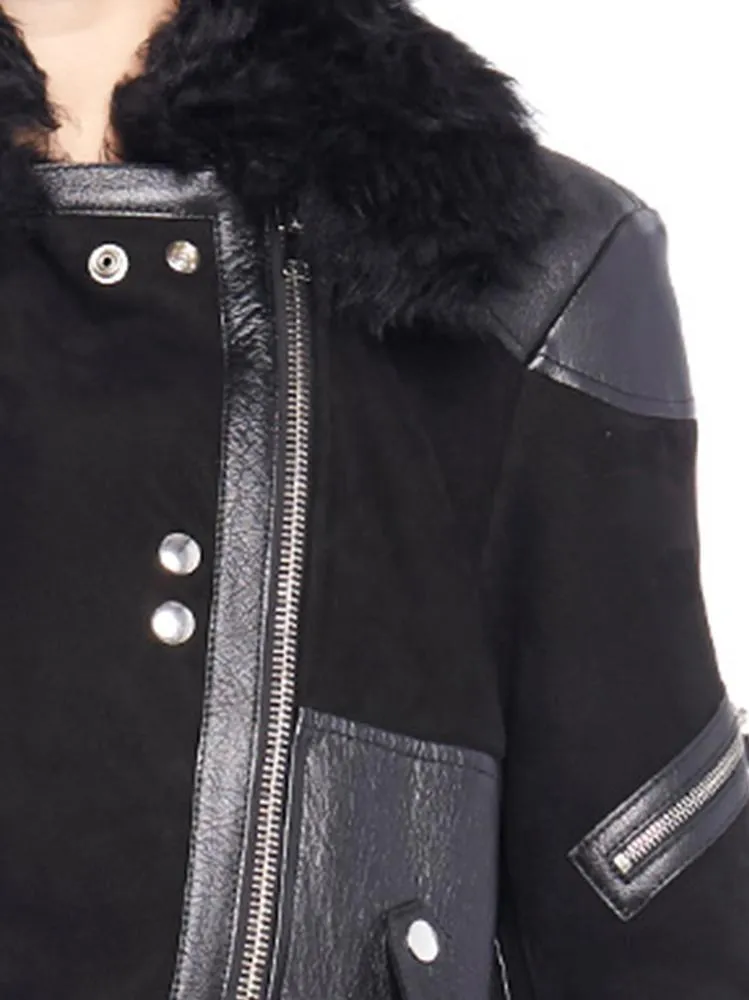 Alexander McQueen Assymetric Shearling Jacket