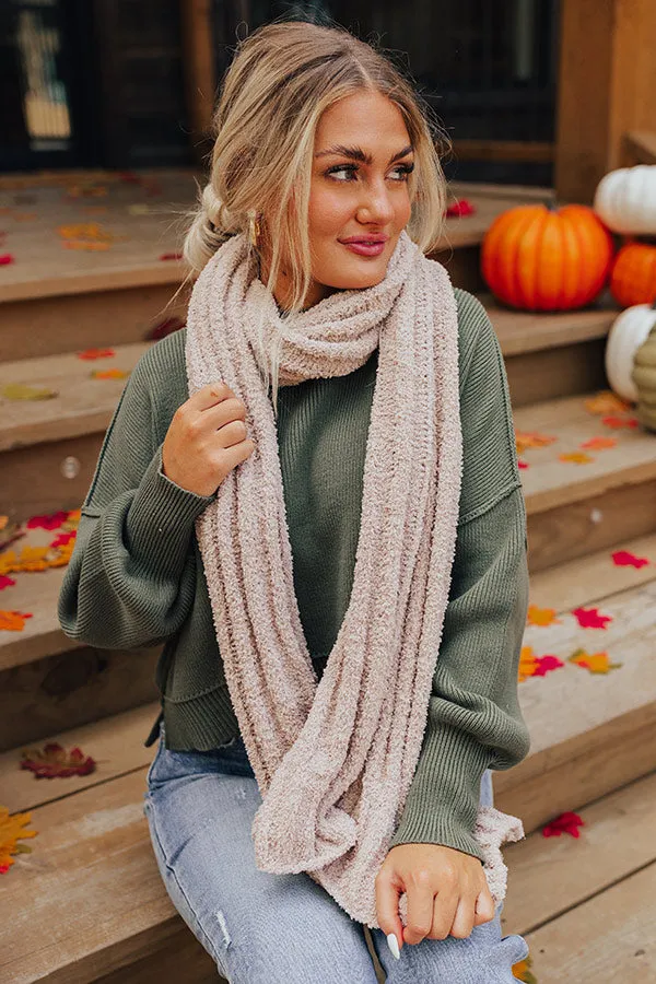 Autumn Treasure Knit Scarf In Birch