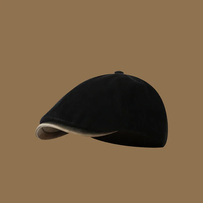 Autumn Winter Retro Corduroy Advance Beret Hat