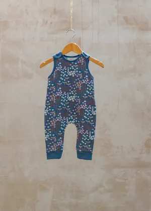 Babies' Meadow Floral Playsuit in Night Blue