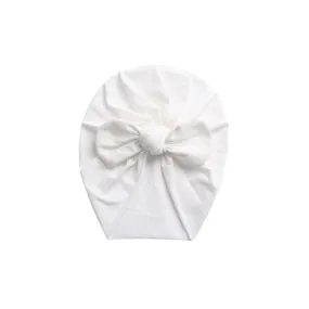 Baby Bunny Ear Turban in White