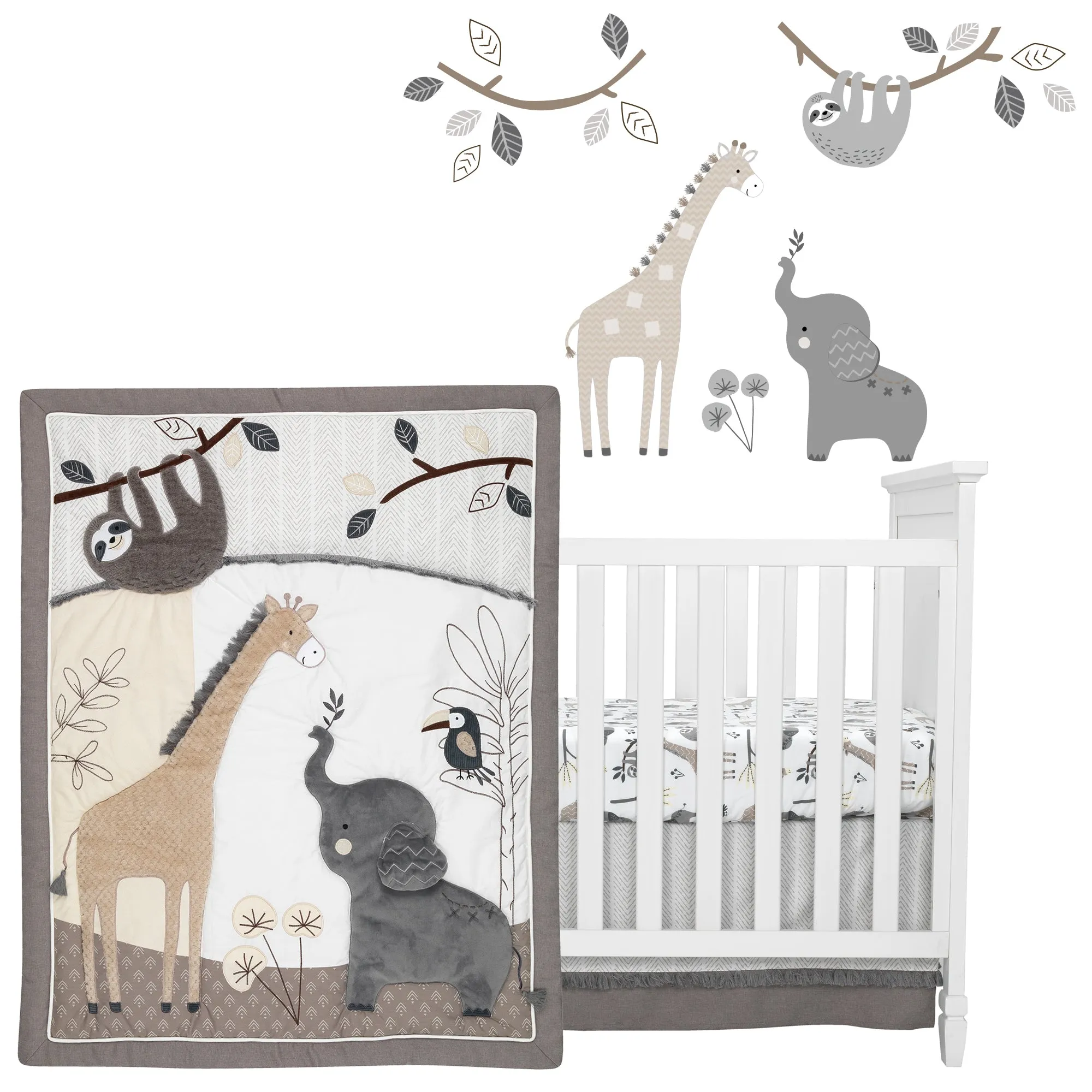 Baby Jungle 4-Piece Crib Bedding Set