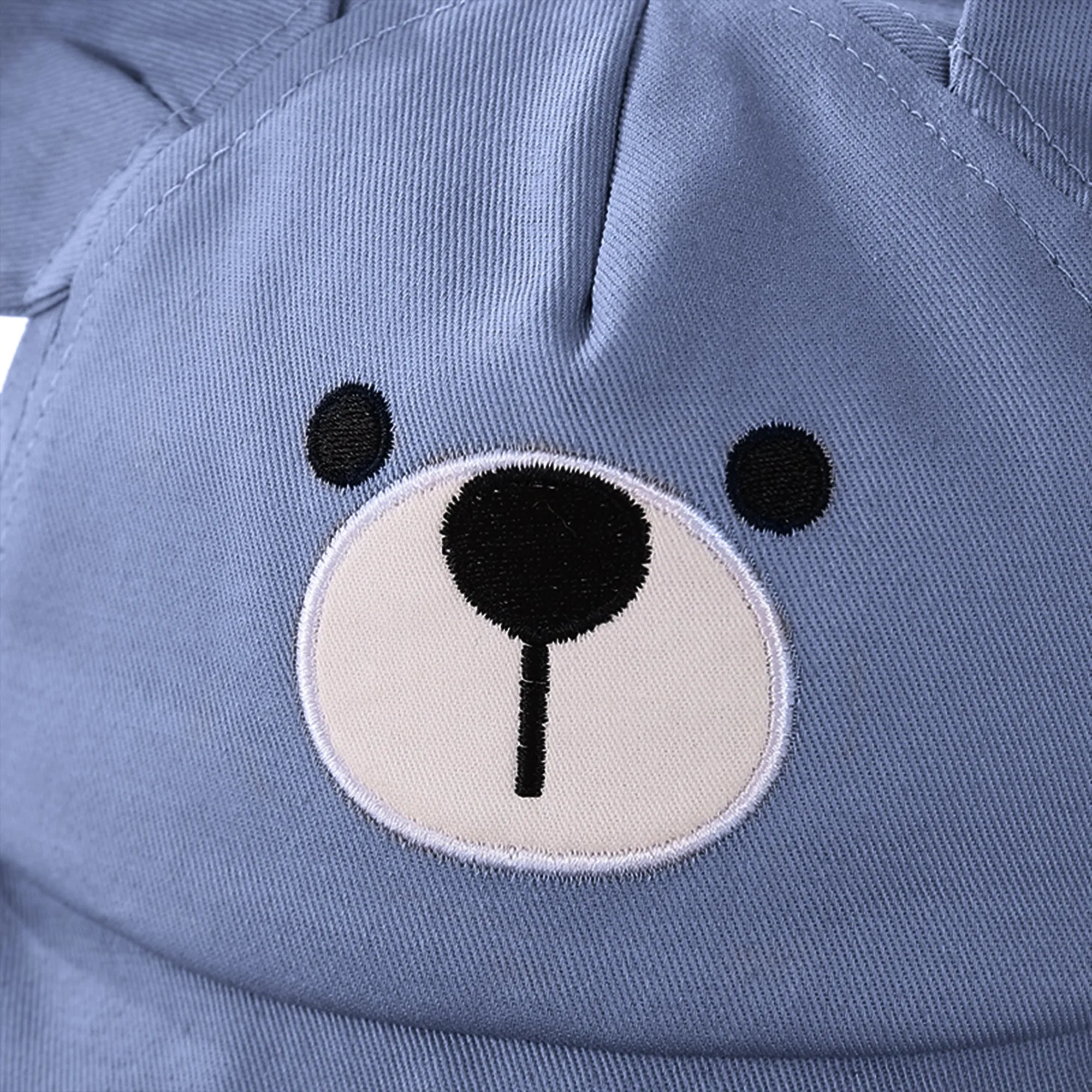 Babymoon Cotton Baby Kids Boys Girls Summer Cap Bear Design | 0-4 Years | Blue