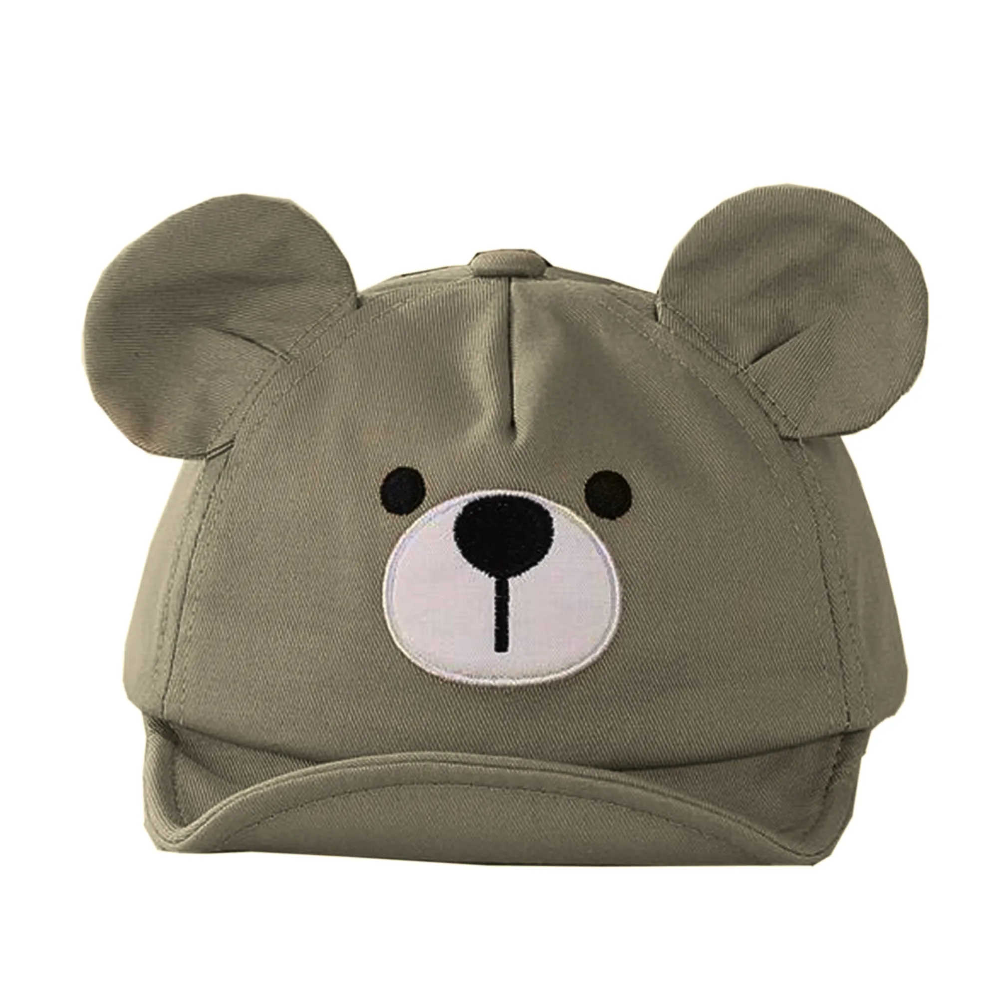 Babymoon Cotton Baby Kids Boys Girls Summer Cap Bear Design | 0-4 Years | Green