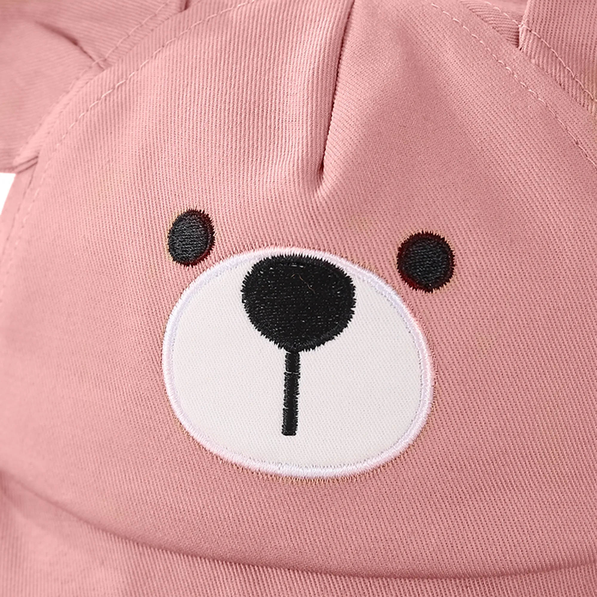 Babymoon Cotton Baby Kids Boys Girls Summer Cap Bear Design | 0-4 Years | Pink