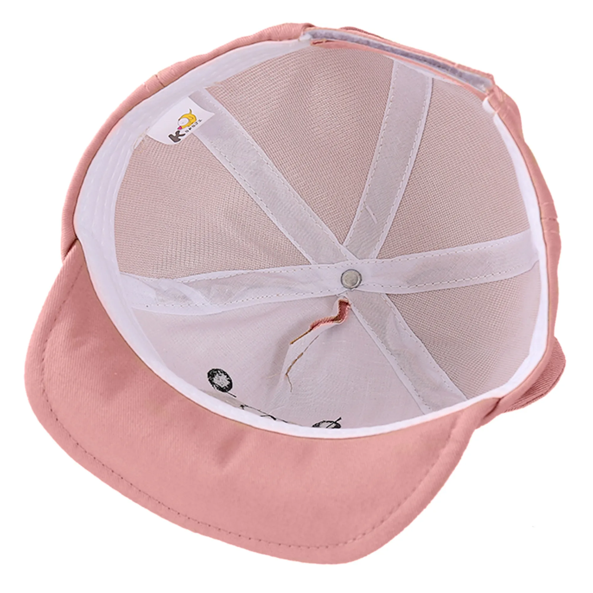 Babymoon Cotton Baby Kids Boys Girls Summer Cap Bear Design | 0-4 Years | Pink