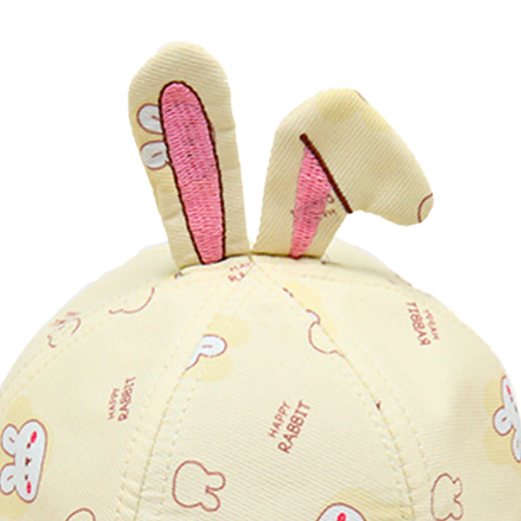 Babymoon Cotton Baby Kids Boys Girls Summer Cap With Head String Rabbit Design | 2-6 Years | Yellow