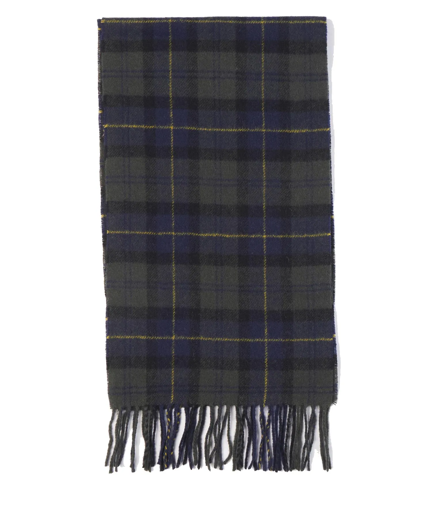 Barbour Tartan Lambswool Scarf - Olive Green