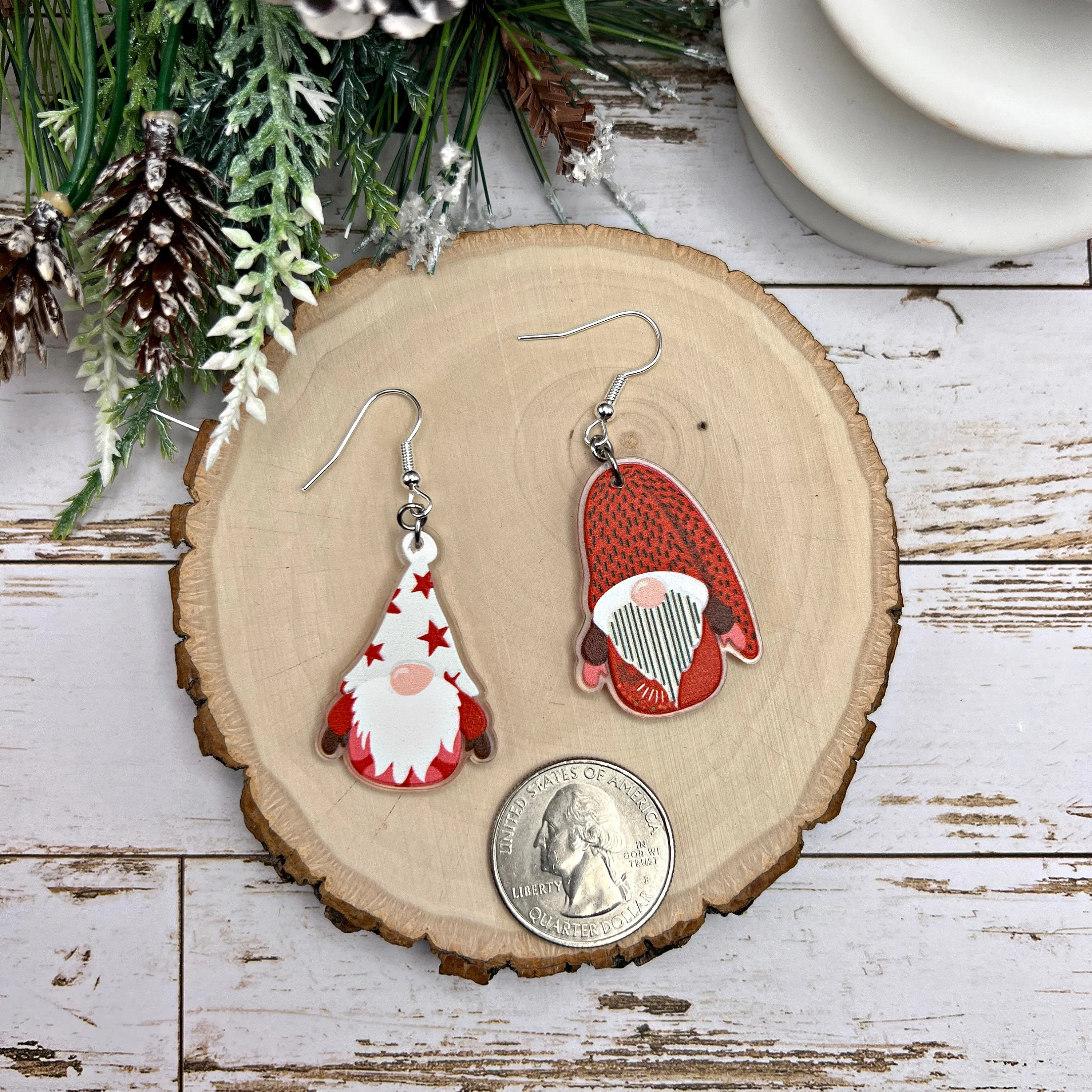 Bearded Gnome Christmas Earrings