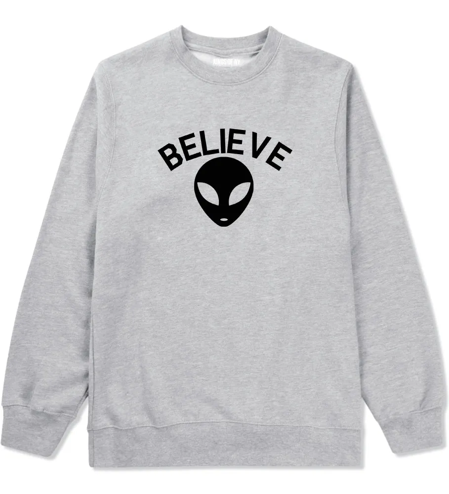 Believe Alien Mens Crewneck Sweatshirt