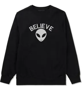 Believe Alien Mens Crewneck Sweatshirt