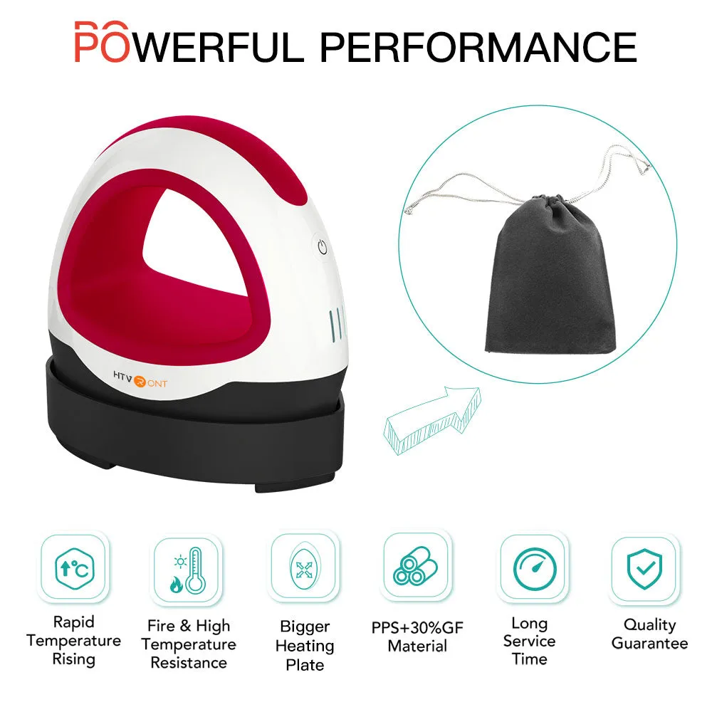 【BF Deal】HTVRONT Mini Heat Press Machine  - (4 Colors) - Portable Heat Press for T-Shirt, Hat, Shoes, and Bag