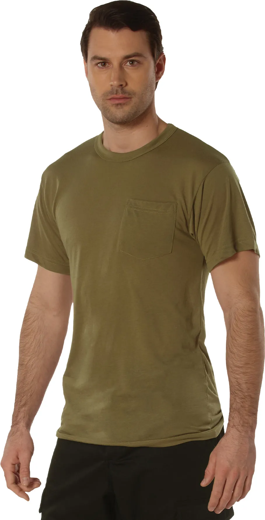 Brown Moisture Wicking Pocket T-Shirt