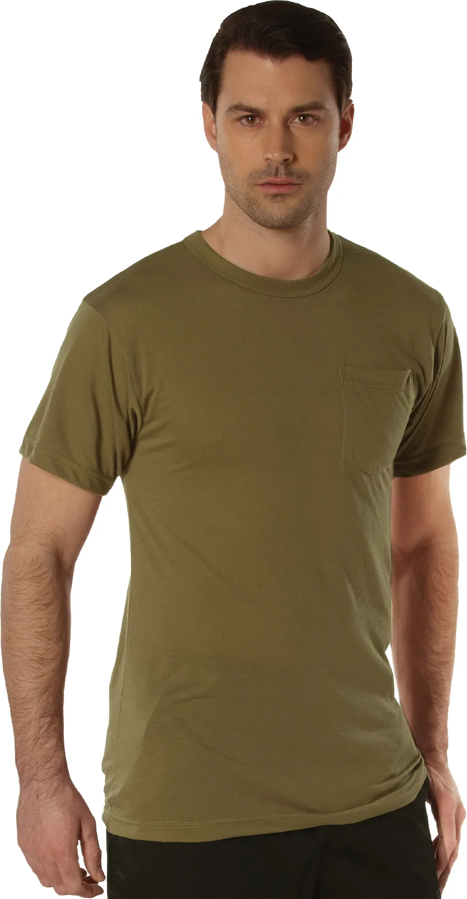 Brown Moisture Wicking Pocket T-Shirt