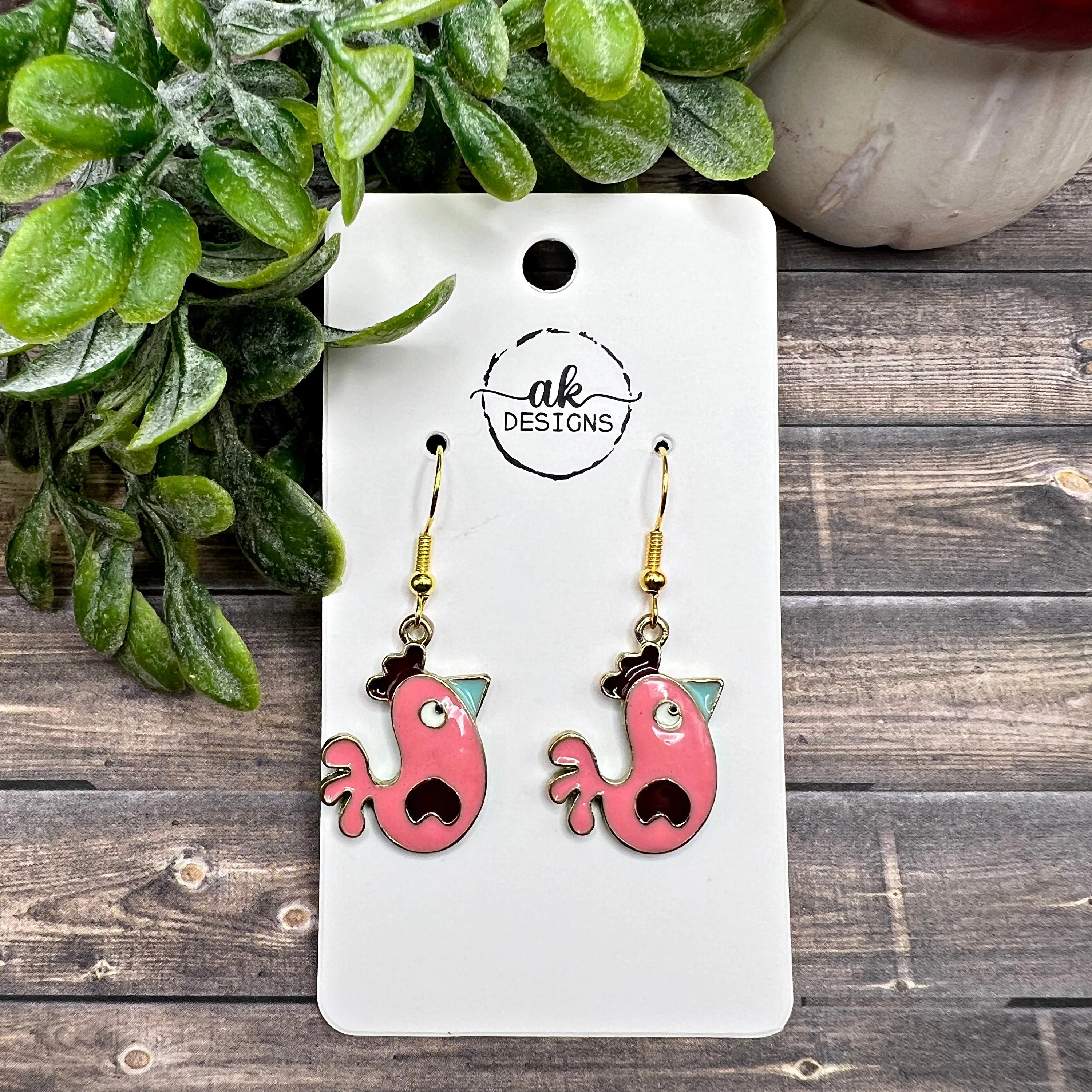 Cartoon Chicken  Earrings - Clearance