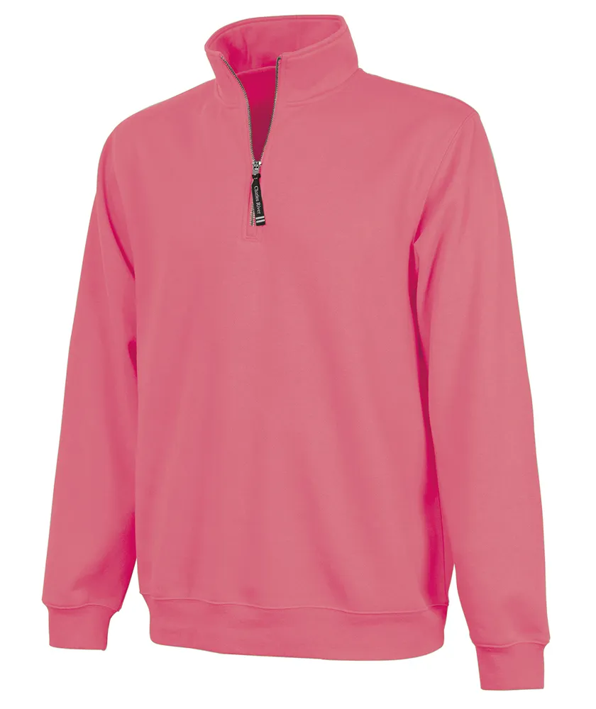 Charles River Crosswind Quarter Zip, Preppy Pink