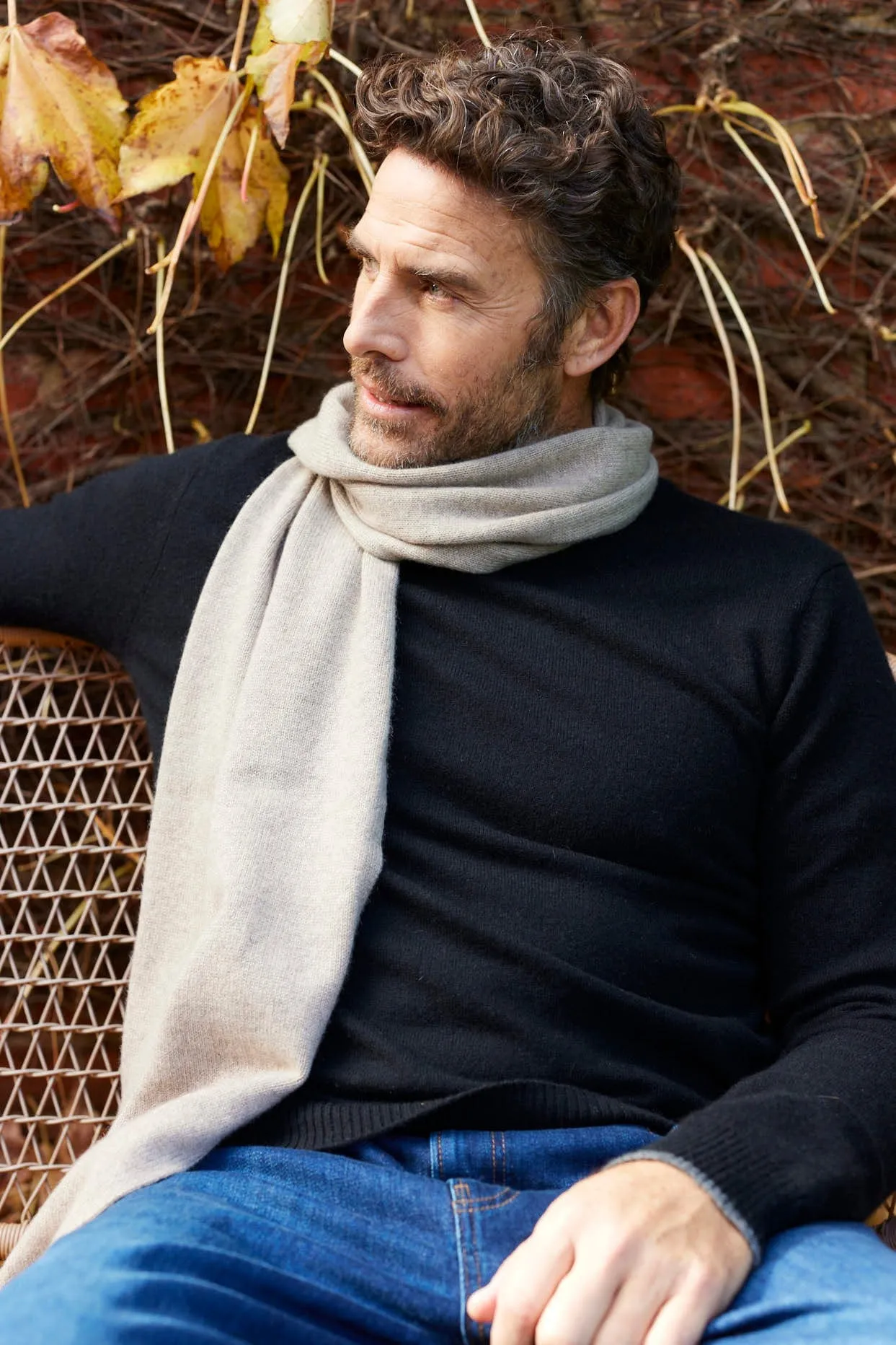 Charlie Cashmere Scarf in Walnut