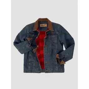 Children's  Wrangler Blanket Lined Blue Denim Western Cowboy Trucker Jacket