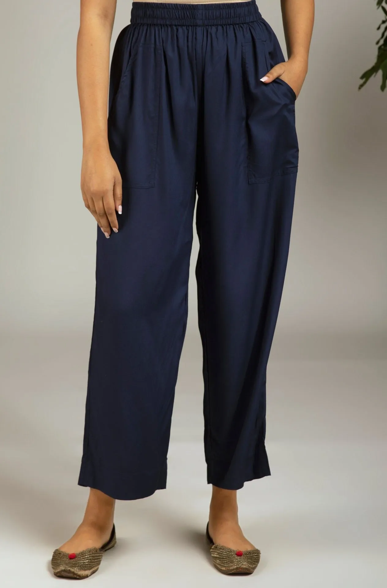 comfort fit pants - indigo modal