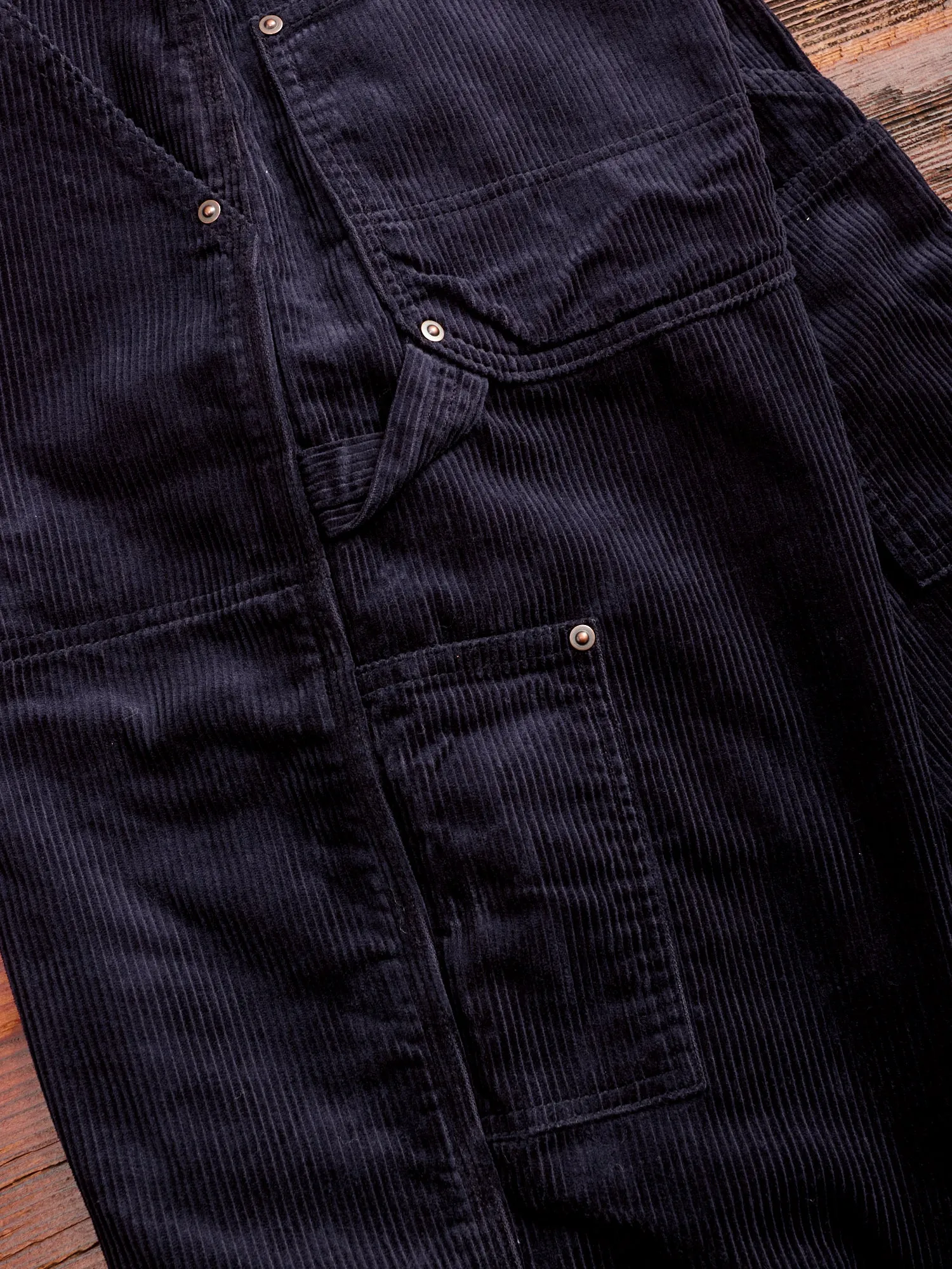 Corduroy Double Knee Work Pants in Dark Navy