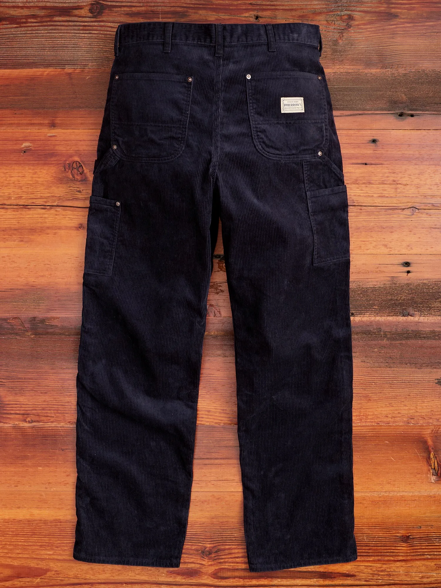 Corduroy Double Knee Work Pants in Dark Navy