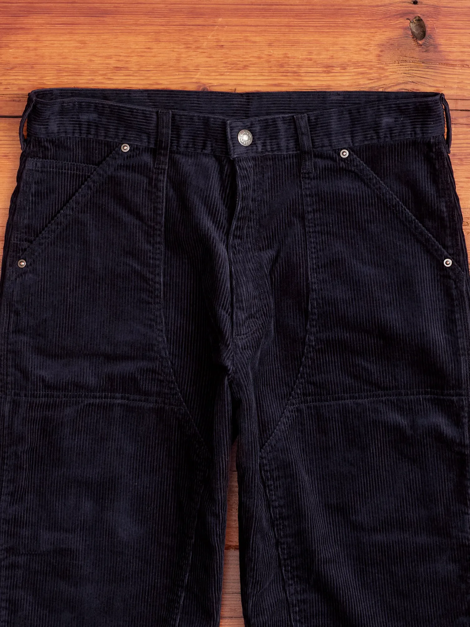 Corduroy Double Knee Work Pants in Dark Navy