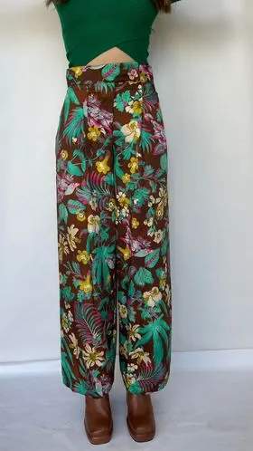 Corduroy floral Trouser