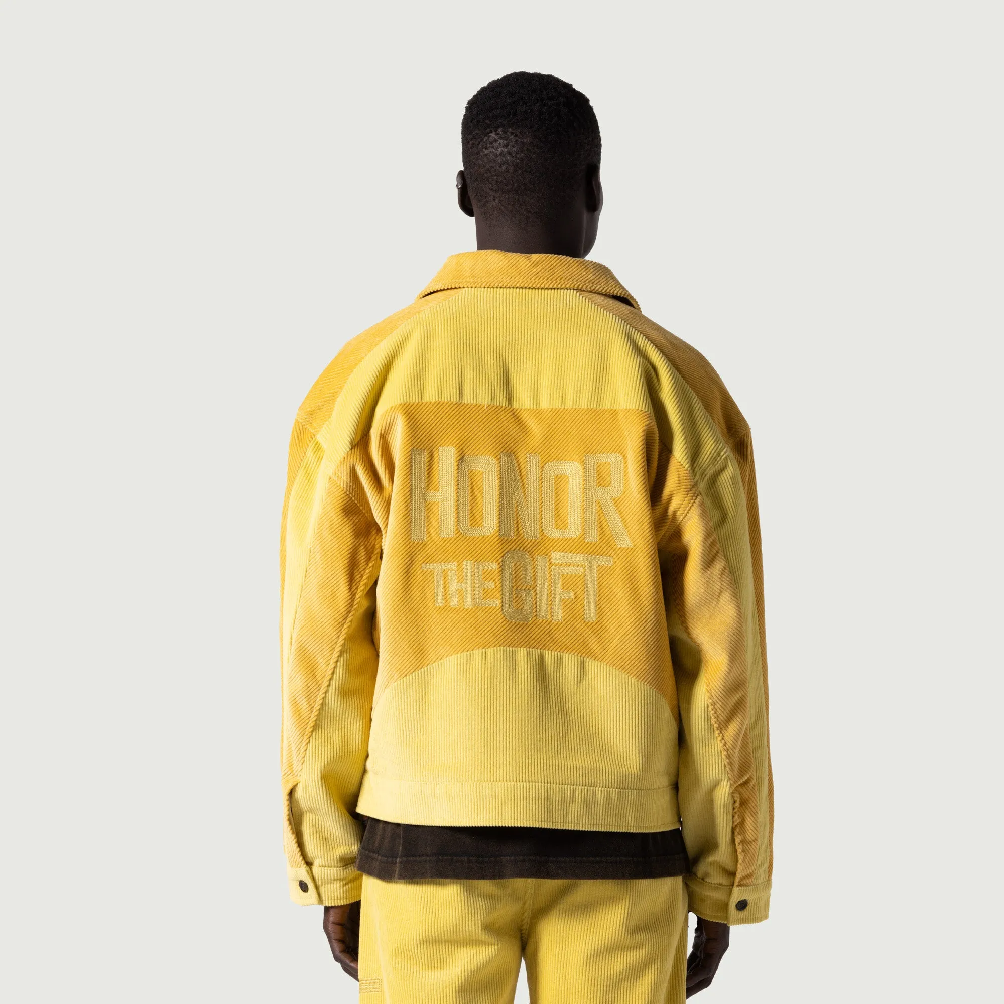 Corduroy Zip Jacket - Yellow