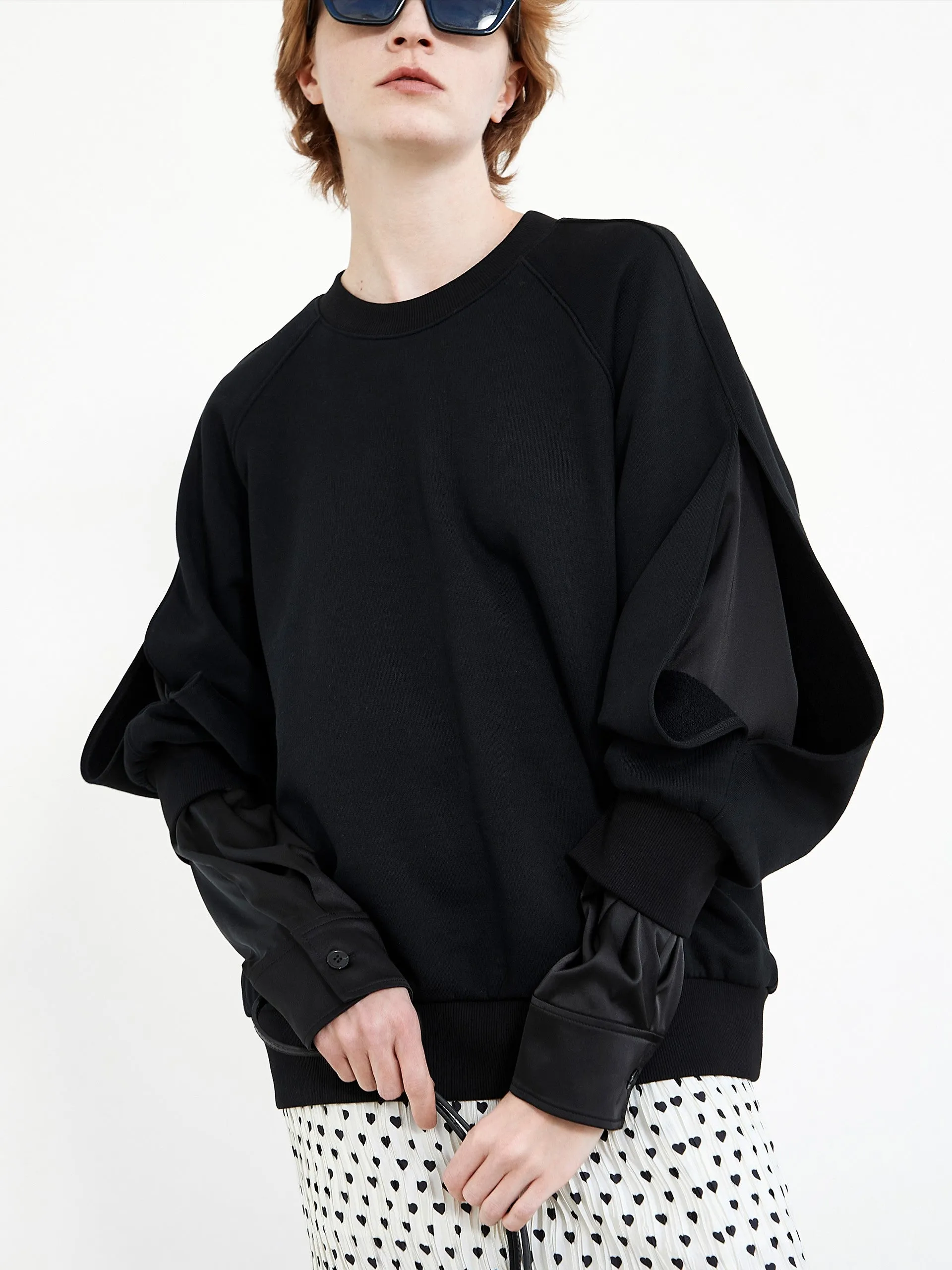 Cotton Cut-out Sweatshirt