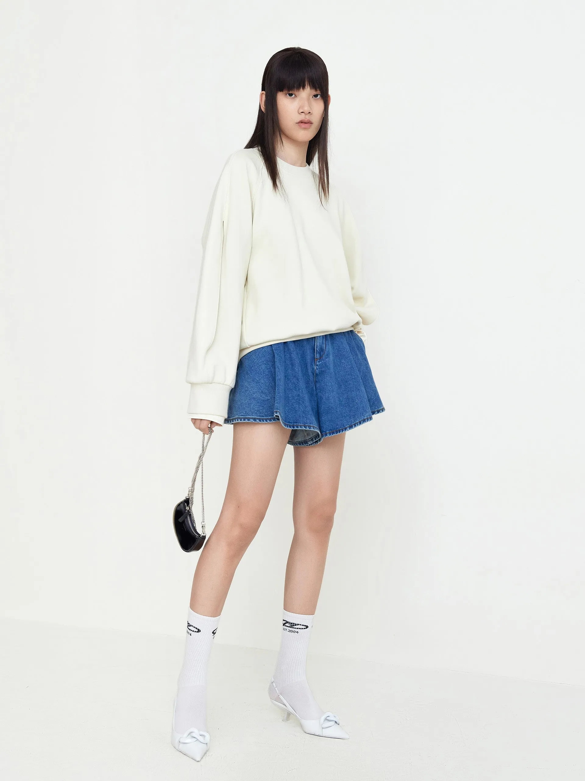 Cotton Cut-out Sweatshirt