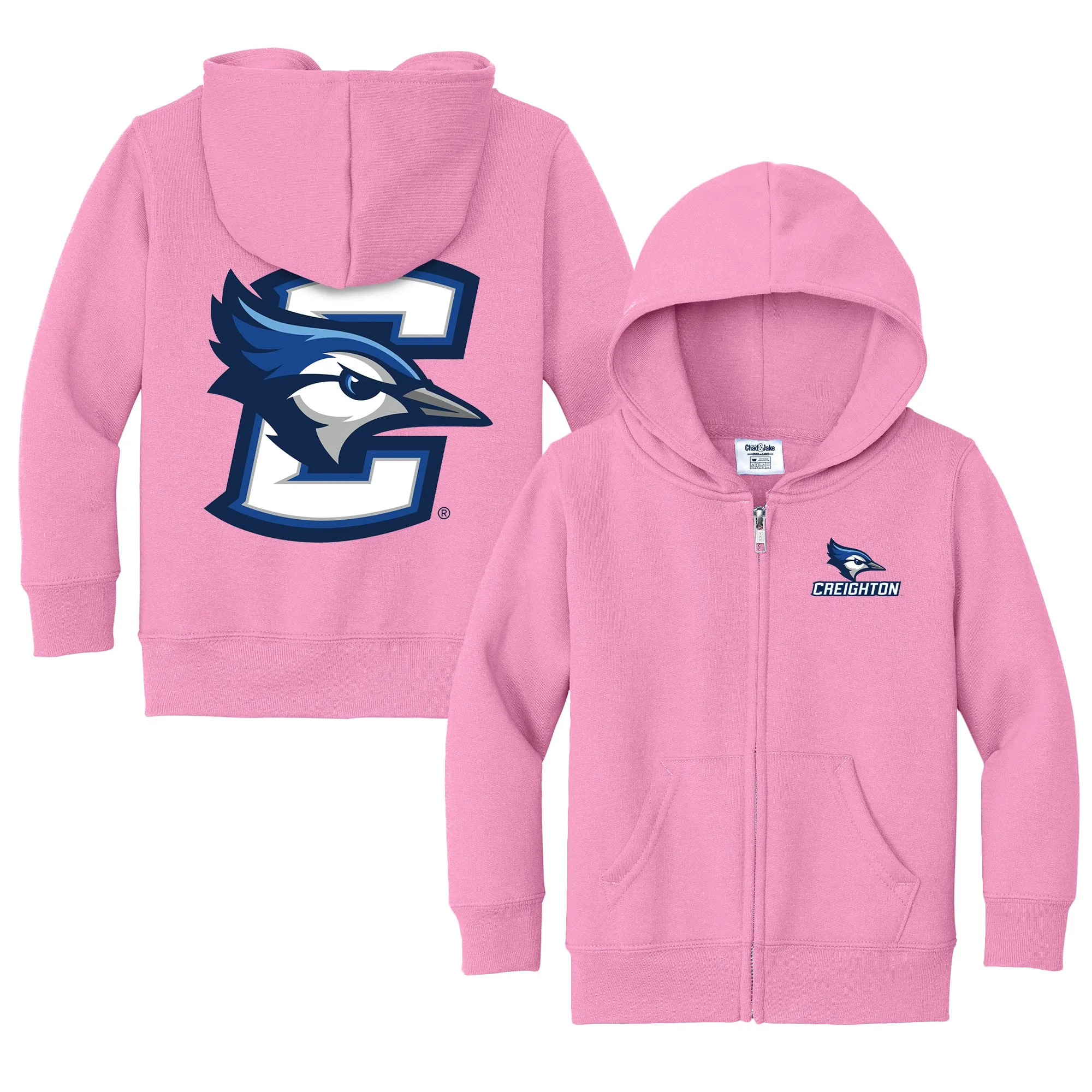 Creighton Bluejays Logo Toddler Full-Zip Sweatshirt