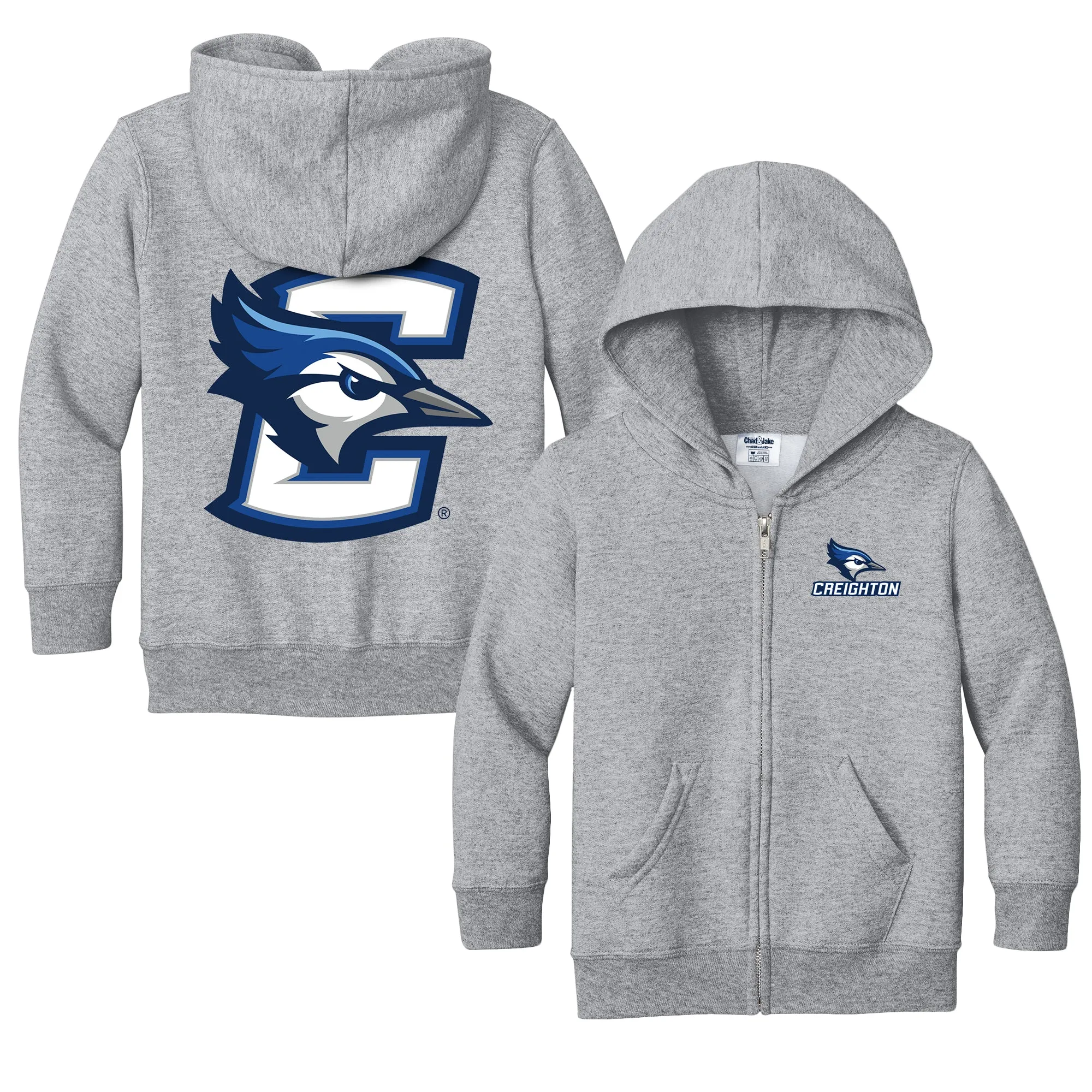 Creighton Bluejays Logo Toddler Full-Zip Sweatshirt