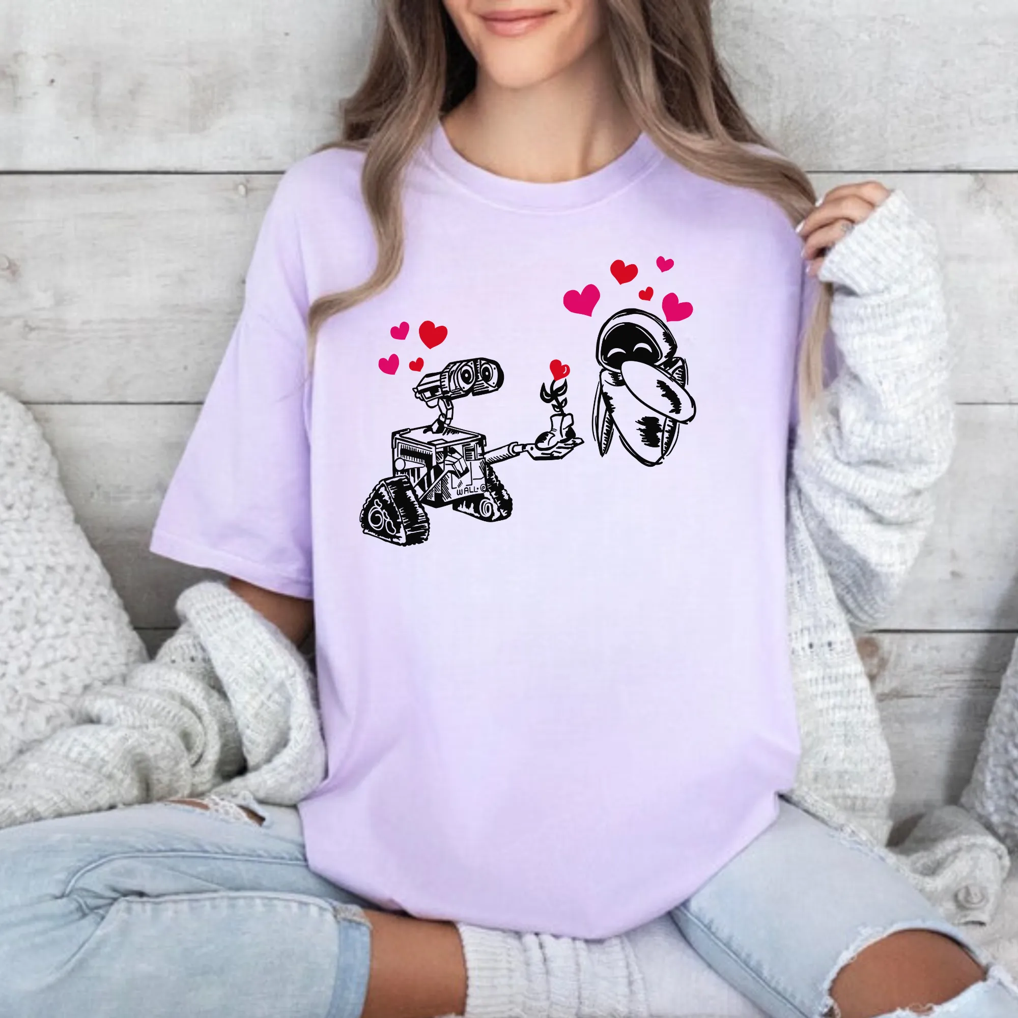 Cute Robot Love Valentine's Day Shirt