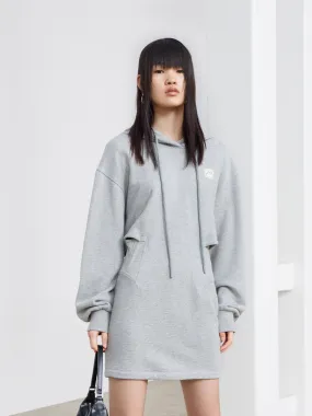 Cutout Hooded Sweatshirt Dress