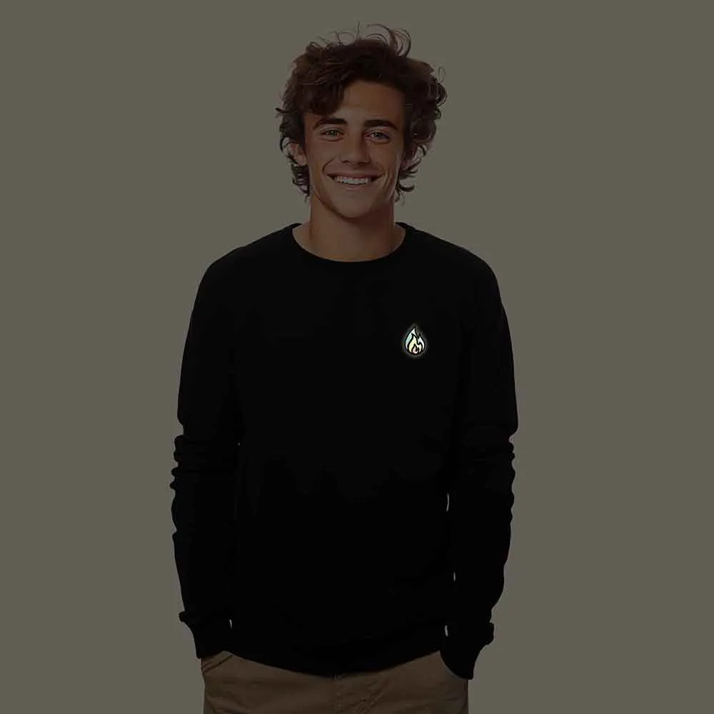 Dalix Fire Crewneck Sweatshirt (Glow in the Dark)