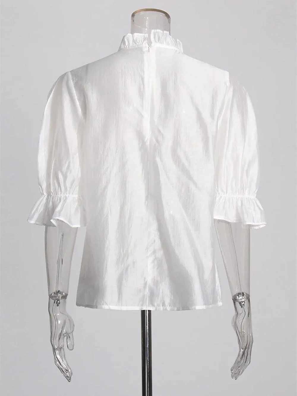 Dalynna Appliques Casual Ruffled Shirt