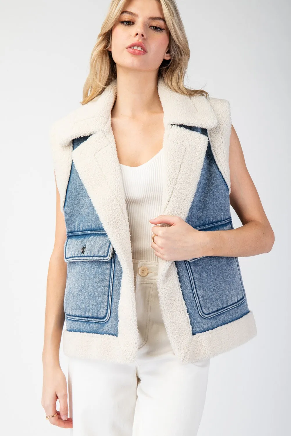 Denim Delight Stone Washed Vest