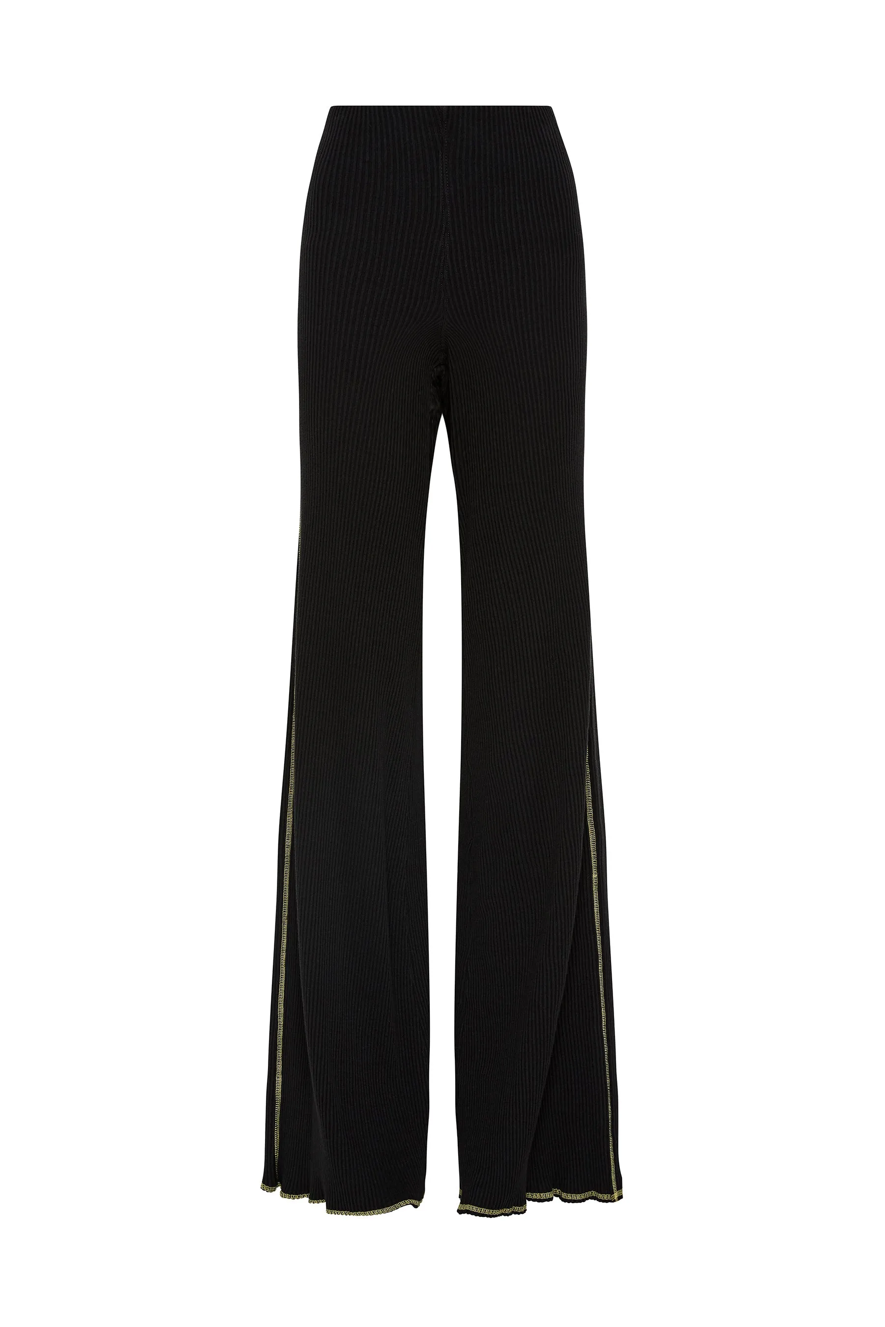 drapey rib straight leg pant