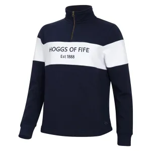 Dumfries 1888 Ladies 1/4 Zip Sweatshirt - Navy/White by Hoggs of Fife