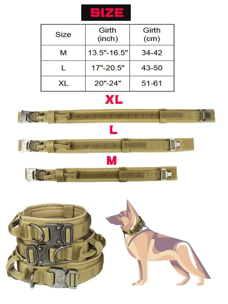 Elite Control: Tactical Dog Collar with Handle!