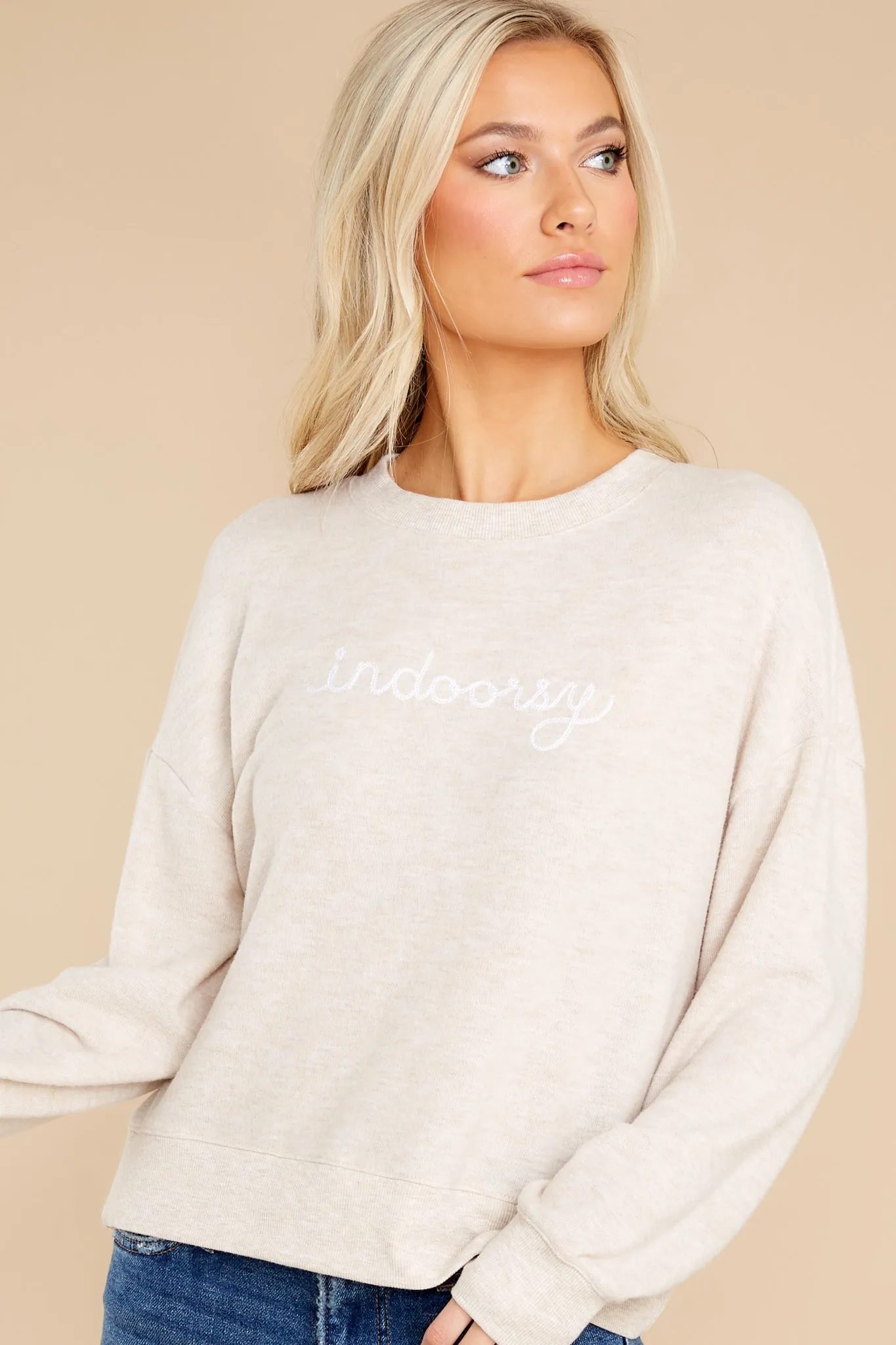 Elle Indoorsy Oatmeal Sweatshirt