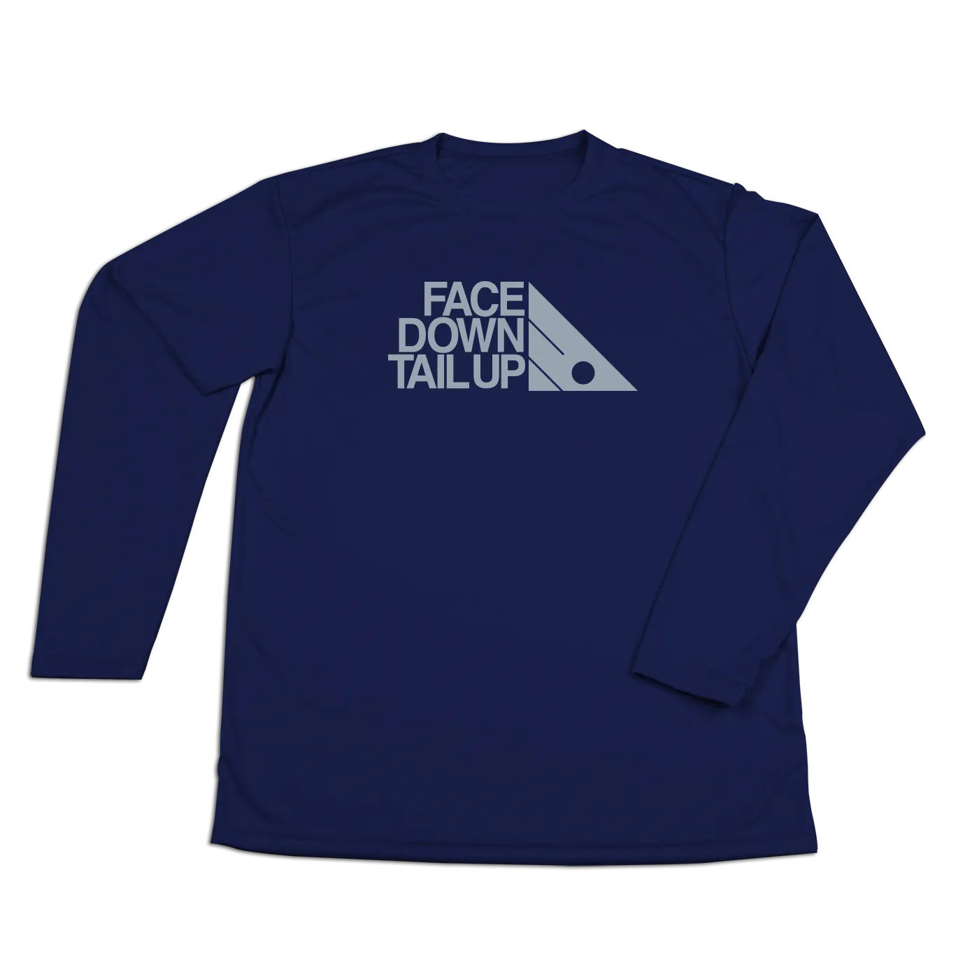 #FACEDOWNTAILUP Performance Long Sleeve Shirt - Gray Print