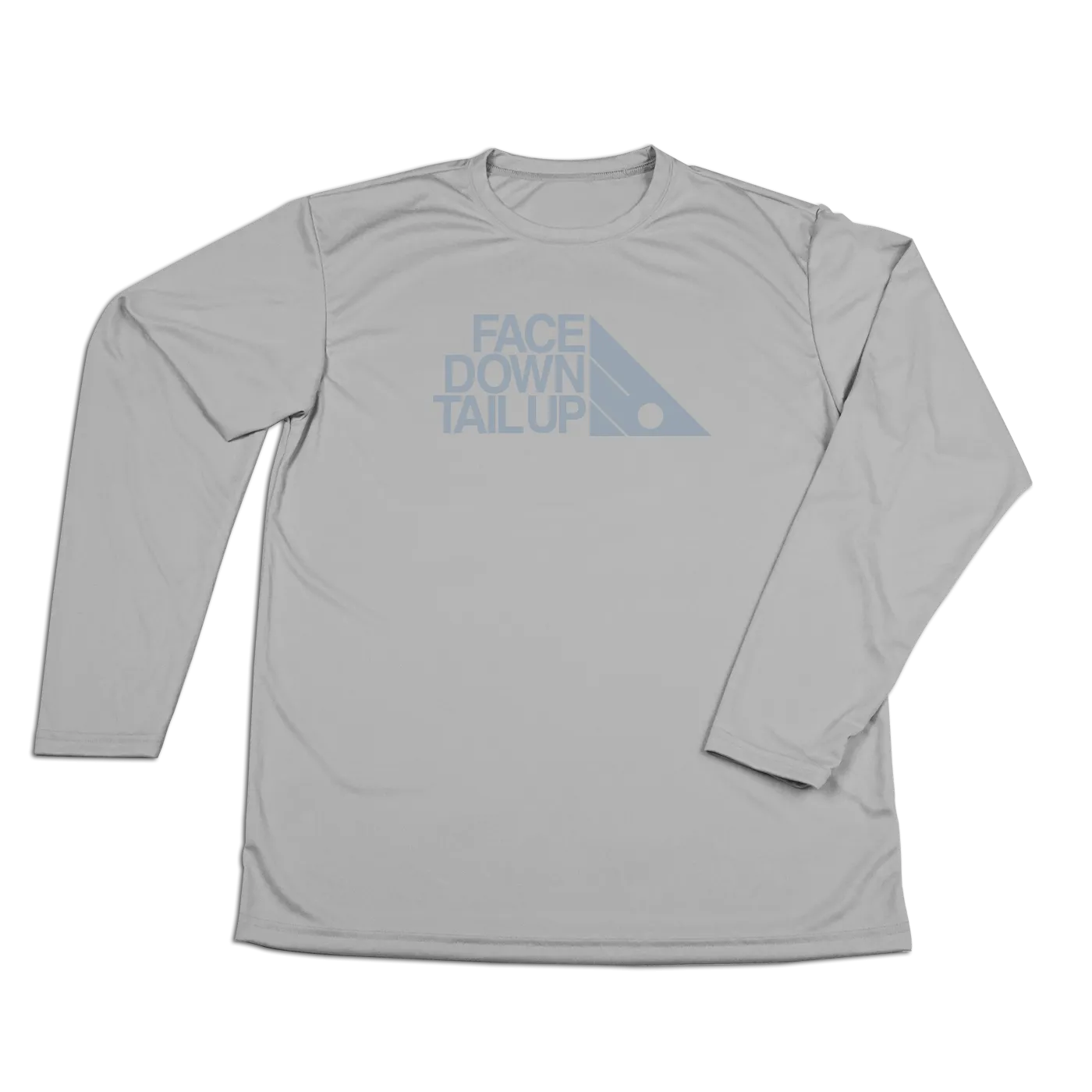 #FACEDOWNTAILUP Performance Long Sleeve Shirt - Gray Print