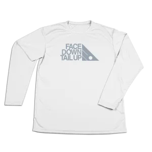 #FACEDOWNTAILUP Performance Long Sleeve Shirt - Gray Print