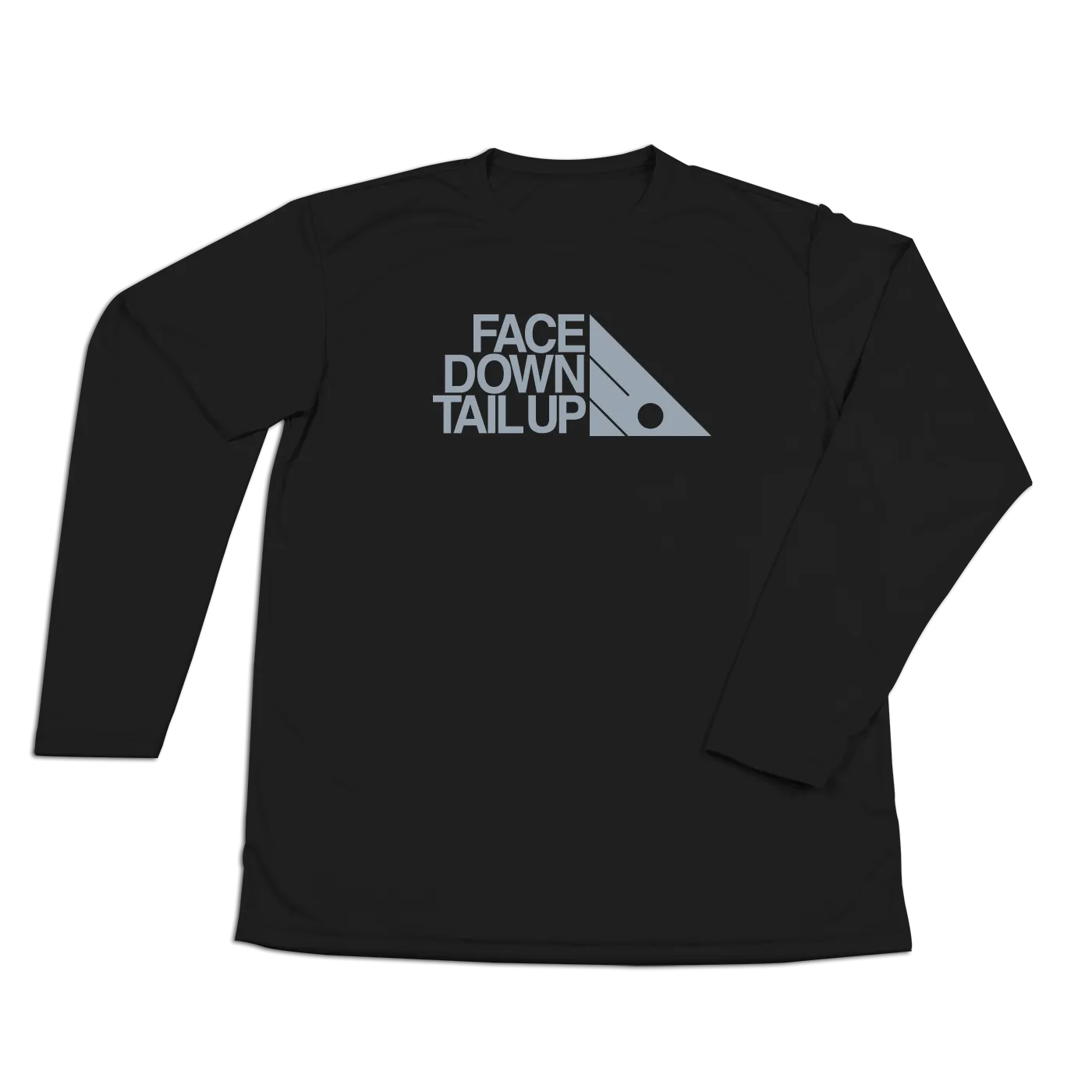 #FACEDOWNTAILUP Performance Long Sleeve Shirt - Gray Print