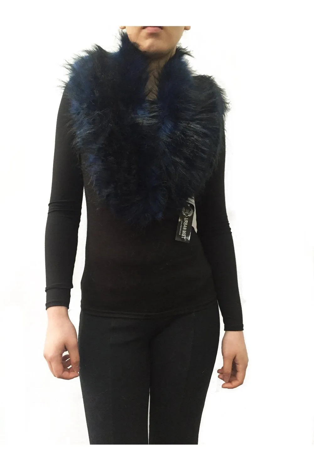 Faux Raccoon Fur Collar Scarf